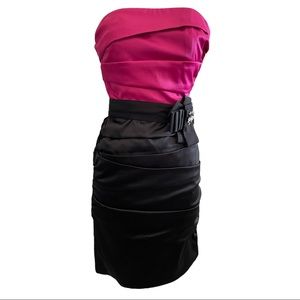 NWT White House Black Market Magenta and Black semi formal